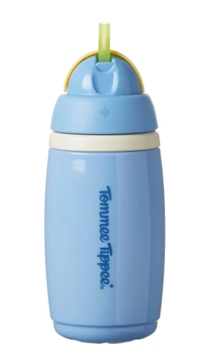 Cană cu pai Tommee Tippee Insulated Straw Blue (12 luni+), 266 ml cumpăra în Chișinau
