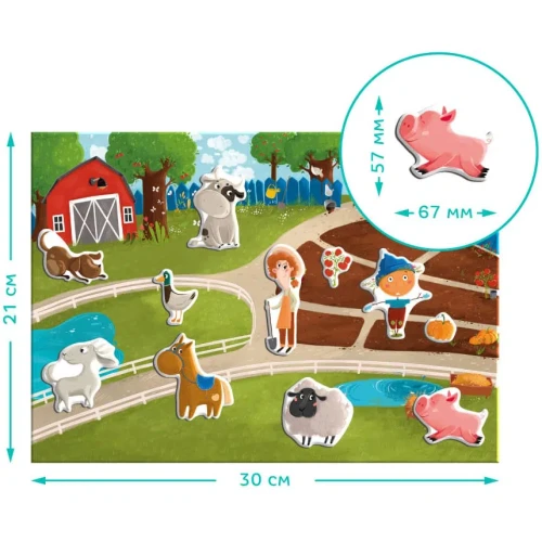 Set de magneți Dodo Magnetic Farm, 44 elemente cumpăra în Chișinau
