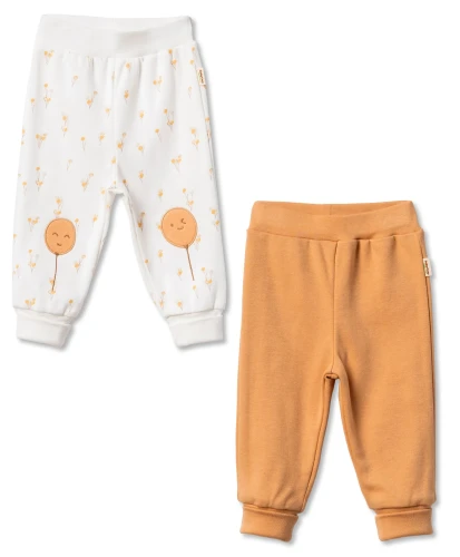 Pantaloni BabyCosy Orange & Ivory, 2 buc. (3-6L) cumpăra în Chișinau