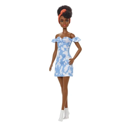 Păpușă Barbie Fashionistas în rochie albastră, 30 cm cumpăra în Chișinau
