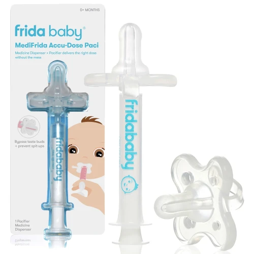 Suzeta rotunda din silicon Frida Baby cu dispozitiv pentru administrarea medicamentelor, 0 luni+ cumpăra în Chișinau