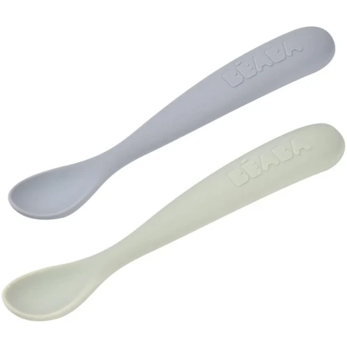 Набор ложечек Beaba с чехлом Silicone Nature, 2 шт. купить в Кишиневе