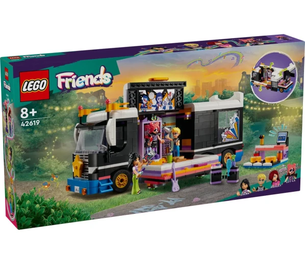 Set construcție Lego Friends Pop Star Music Tour Bus, 845 elemente cumpăra în Chișinau