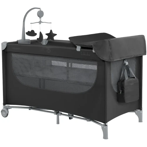 Кроватка манеж KikkaBoo Nighty Night Black купить в Кишиневе