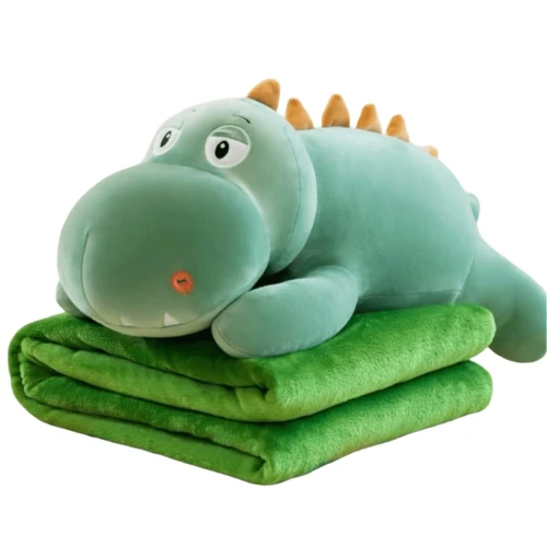 Мягкая игрушка ChiToys Dino с одеялом Зелёный, 60 см купить в Кишиневе
