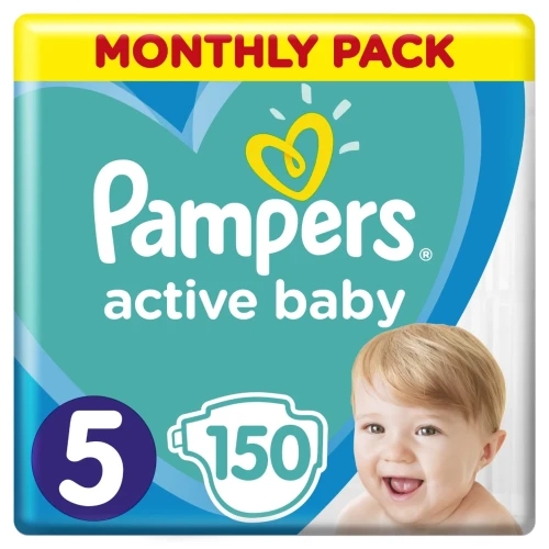 Подгузники Pampers Active Baby XXL BOX №5 (11-16 кг), 150 шт. купить в Кишиневе