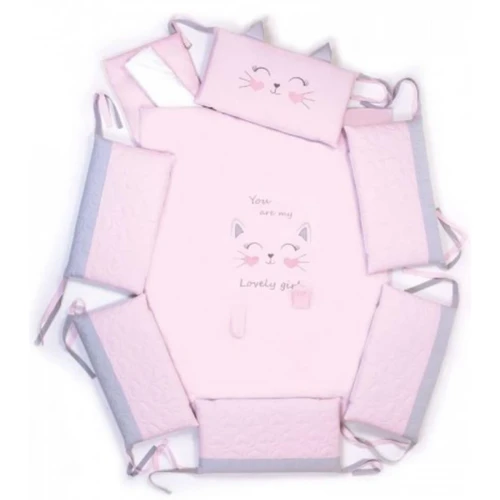 Lenjerie de patut Veres Lovely Girl Pink (6 piese), 120x60 cm cumpăra în Chișinau