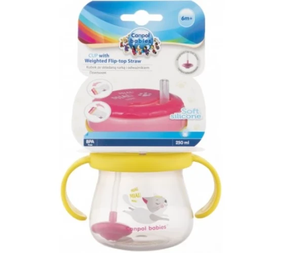 Поильник с трубочкой Canpol babies Cat 250 мл купить в Кишиневе