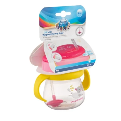 Поильник с трубочкой Canpol babies Cat 250 мл купить в Кишиневе