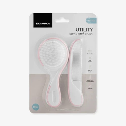 Набор щетка и расческа для детей Kikkaboo Utility Pink купить в Кишиневе
