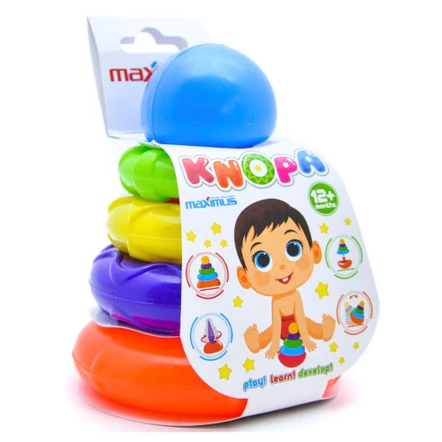 Пирамидка 2 в 1 Maximus Knopa Multicoloured купить в Кишиневе