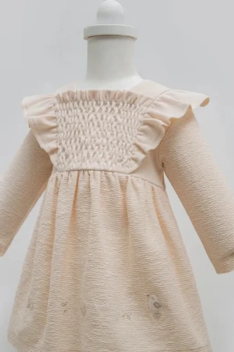 Rochiță cu mânecă lungă Caramell Happy Spring Beige (6-9L) cumpăra în Chișinau