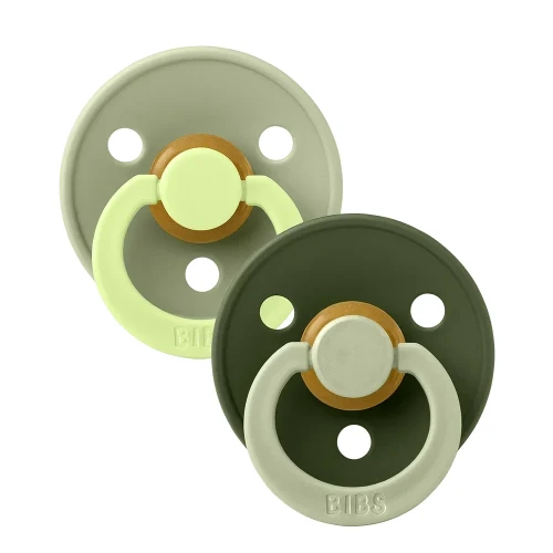 Круглые латексные соски Bibs Studio Colour Sage & Hunter Green (0-6 мес.), 2 шт. купить в Кишиневе