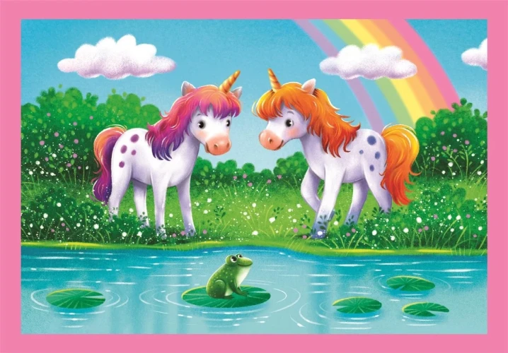 Puzzle Clementoni 4 in 1 A day with Unicorns, 72 elemente cumpăra în Chișinau