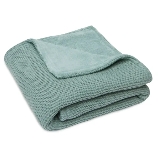 Păturică Jollein Basic Knit Forest Green/Fleece, 75x100 cm cumpăra în Chișinau