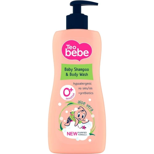 Шампунь и гель для душа детский Teo Bebe Aloe, 400 мл купить в Кишиневе