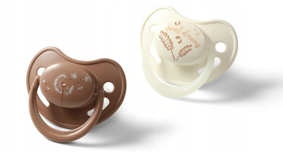 Suzeta anatomică din silicon BabyOno Night & Day Brown & White (18+ luni), 2 buc. cumpăra în Chișinau