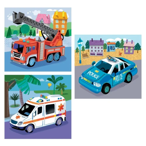 Puzzle Clementoni Mașina de salvare, 3 × 48 elemente cumpăra în Chișinau