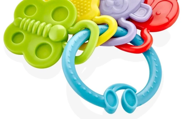 Игрушка для прорезывания зубов BabyJem Rattle Teether Синяя купить в Кишиневе