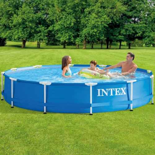 Piscină cu cadru metalic Intex Metal Frame 366 x 76 cm, 6503 litri, rotundă, albastră cumpăra în Chișinau