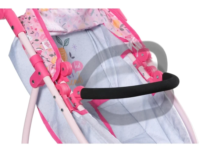 Cărucior pentru păpuși Zapf Creation 2 in 1 Babyborn Deluxe Pram Grey & Pink cumpăra în Chișinau