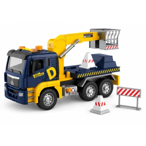 Camion de serviciu cu macara Wenyi Servicer cu fricțiune (lumini/sunete), scara 1:10 cumpăra în Chișinau