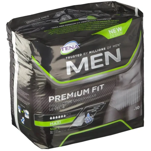 Подгузники-трусики для взрослых Tena Men Premium Fit Level 4 Maxi, размер L/XL, 10 шт. купить в Кишиневе