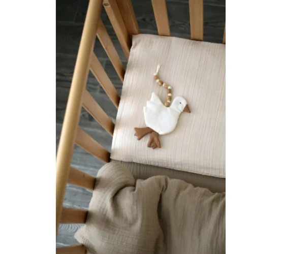 Lenjerie de patut Veres Mustard-Beige (3 piese), 120x60 cm cumpăra în Chișinau