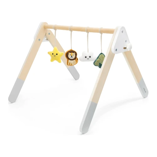 Centru de joacă din lemn pentru bebeluși Viga PolarB Baby Gym, cu 4 jucării suspendate cumpăra în Chișinau