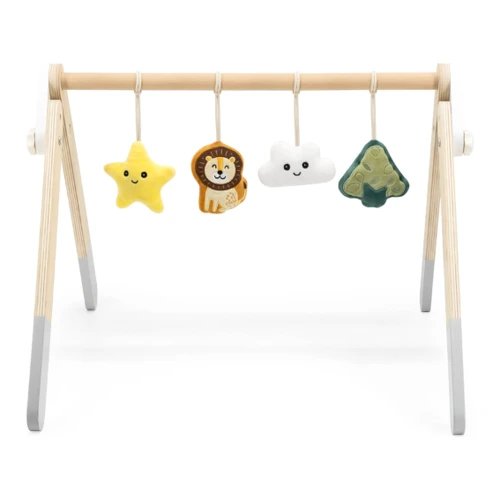 Centru de joacă din lemn pentru bebeluși Viga PolarB Baby Gym, cu 4 jucării suspendate cumpăra în Chișinau