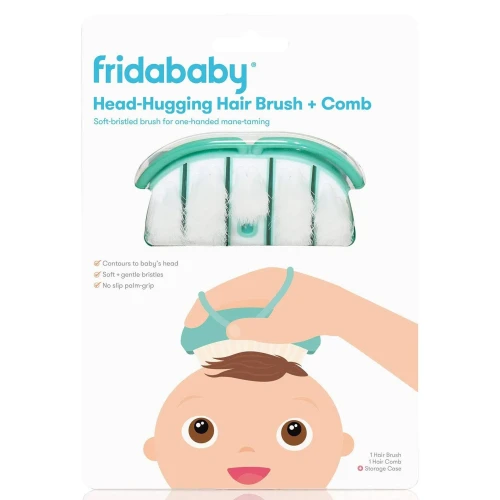 Set perie si pieptene pentru copii Frida Baby Head-Hugging Albastru cumpăra în Chișinau