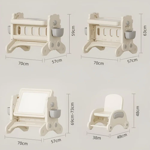Детский столик со стулом Riki Серый купить в Кишиневе