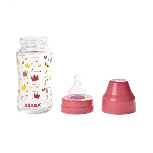 Biberon din sticlă Beaba Crown 240 ml Roz cumpăra în Chișinau