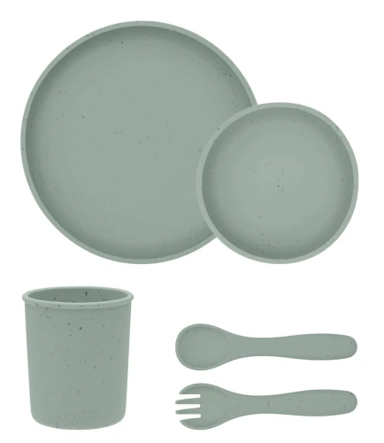 Set de masă cu 5 piese Kikkaboo Platinum Silicone Sage Mint cumpăra în Chișinau