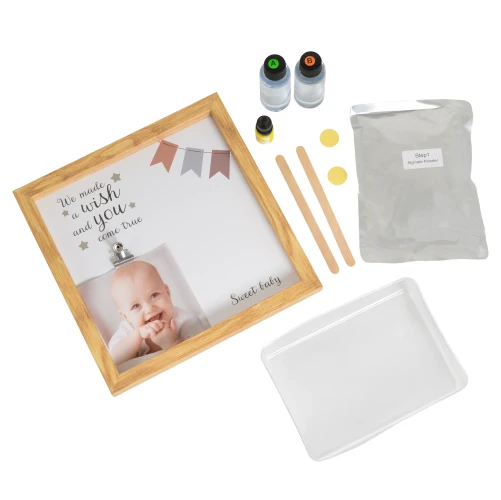 Set de creație pentru mame Moni Amprentă mână/picior cu ramă foto First Steps cumpăra în Chișinau