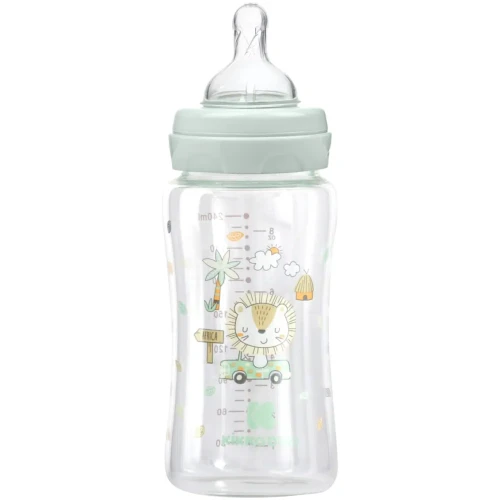 Бутылочка для кормления из стекла KikkaBoo Jungle King Mint, 240 мл купить в Кишиневе