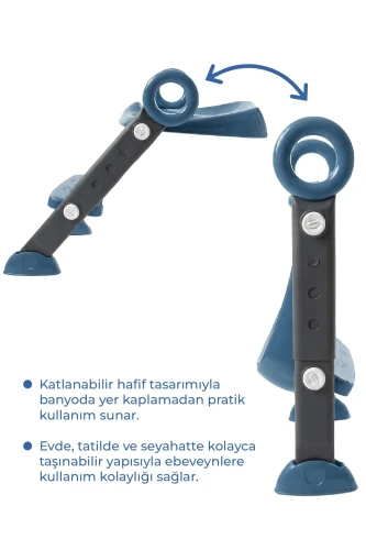 Colac pentru WC copii cu treaptă BabyJem Indigo Blue, 24 luni+ cumpăra în Chișinau