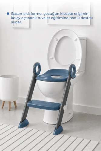 Colac pentru WC copii cu treaptă BabyJem Indigo Blue, 24 luni+ cumpăra în Chișinau