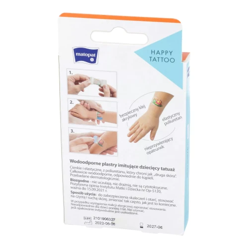 Emplastru Matopat Happy Tattoo, 25x57 mm, 12 buc. cumpăra în Chișinau
