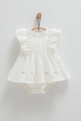 Платье с коротким рукавом Caramell Little Girl Ivory (6-9М) купить в Кишиневе