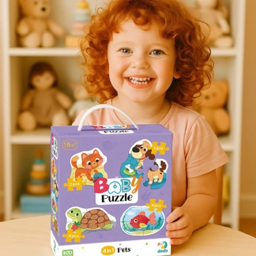 Пазл Dodo Baby Puzzle 4 в 1 Домашние животные, 13 элементов купить в Кишиневе