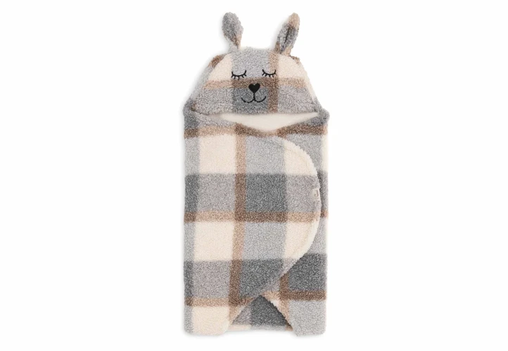 Конверт-пледик для пеленания Jollein Bunny Check Boucle, 100x105 см купить в Кишиневе