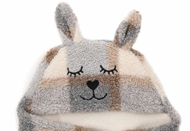 Конверт-пледик для пеленания Jollein Bunny Check Boucle, 100x105 см купить в Кишиневе