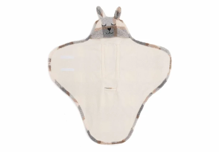 Конверт-пледик для пеленания Jollein Bunny Check Boucle, 100x105 см купить в Кишиневе