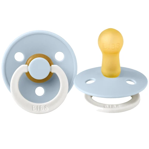 Пустышка круглая латексная Bibs Colour Glow Baby Blue 6-18 мес купить в Кишиневе