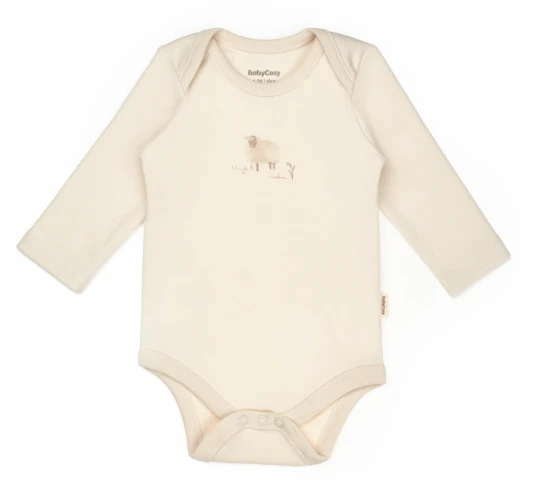 Body cu mânecă lungă BabyCosy Cream, 2 buc. (9-12L) cumpăra în Chișinau