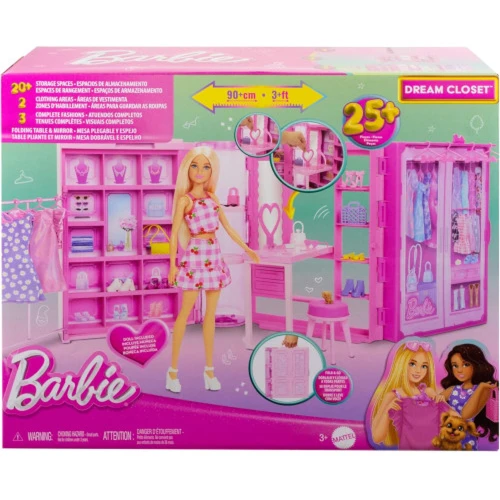 Set de joacă Barbie HXD58 Dream Closet, dulapul de vis cu păpușă și peste 25 de accesorii cumpăra în Chișinau