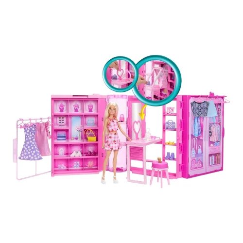 Set de joacă Barbie HXD58 Dream Closet, dulapul de vis cu păpușă și peste 25 de accesorii cumpăra în Chișinau