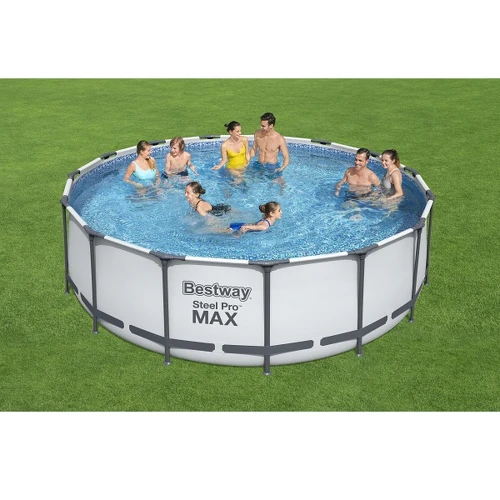 Piscină cu cadru metalic Bestway Steel Pro Max 457x122 cm, 16015 litri, cu pompă de filtrare cumpăra în Chișinau
