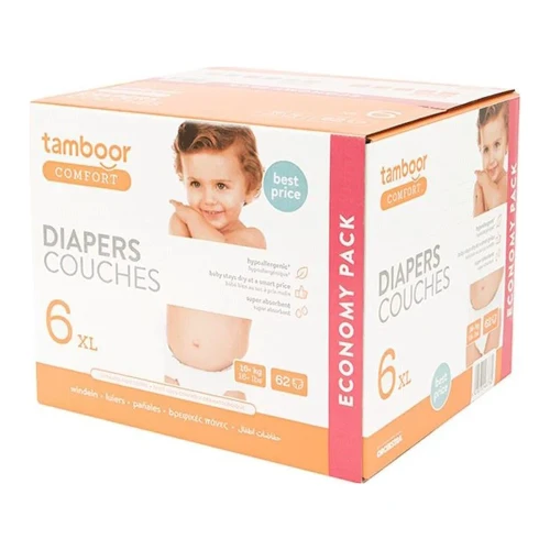 Scutece Tamboor Comfort Mega Box mărimea 6 XL (16+ kg), 62 buc. cumpăra în Chișinau